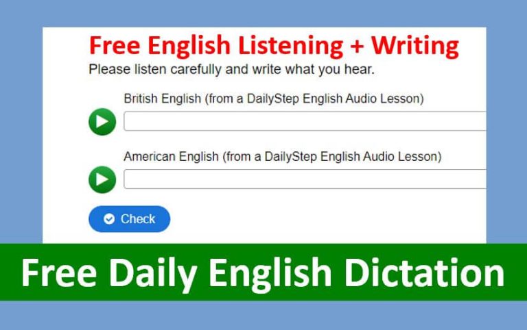 Improve English Listening: Free English Dictation Practice